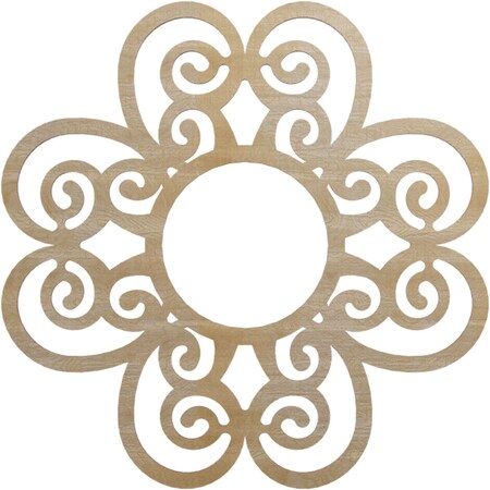 Ekena Millwork Cohen Wood Fretwork Pierced Ceiling Medallion, Hickory, 28"OD x 9 5/8"ID x 1/4"T CMWP28X28X0250COHI